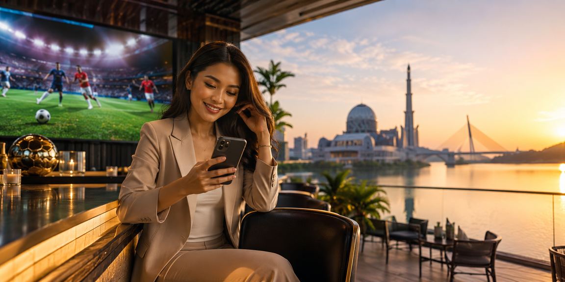 Pemilik keahlian VIP g3010 menonton perlawanan bola sepak dengan sambil bertaruh